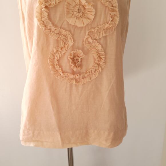 J. Crew Silk Ruffle Swirl Tank Blouse Pink Blouse Summer Girly Women 0 - Picture 5 of 13